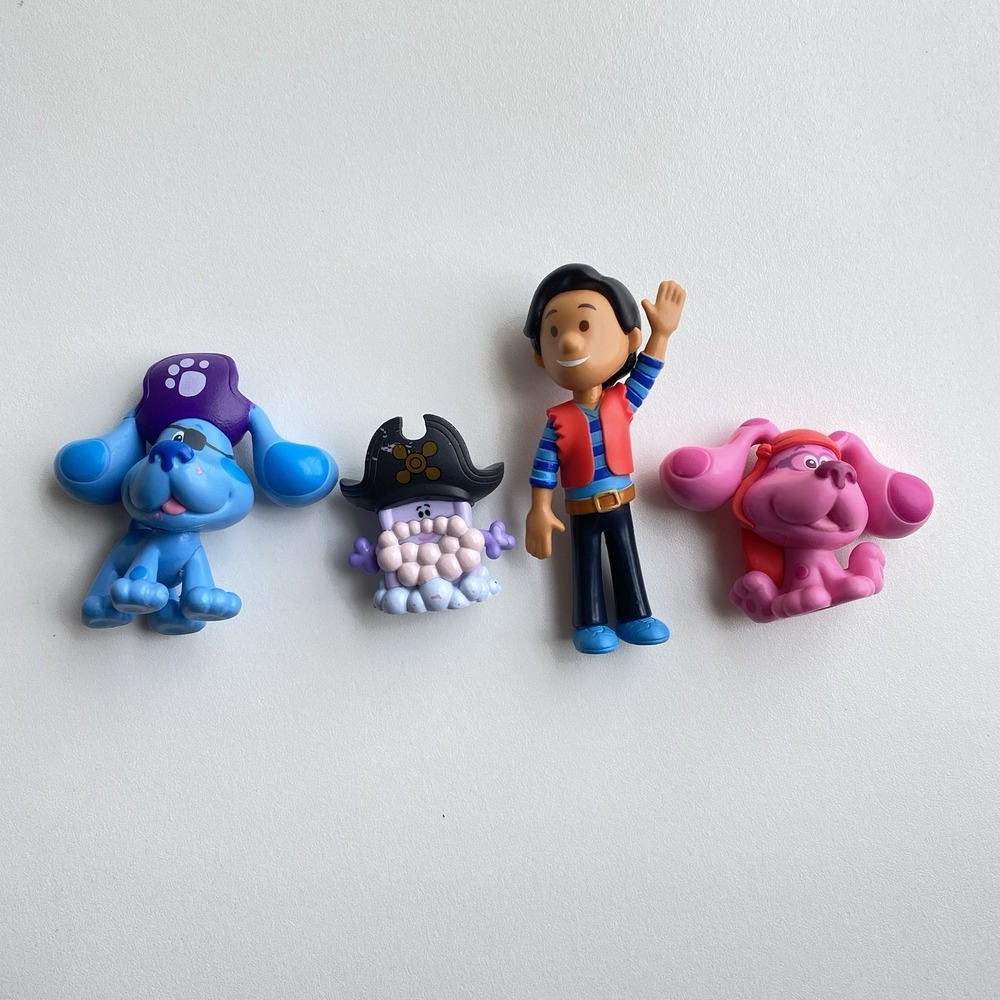 Blues Clues & You Pirate Themed Collectible PVC‎ Figures Cake Toppers 4 Pc Lot